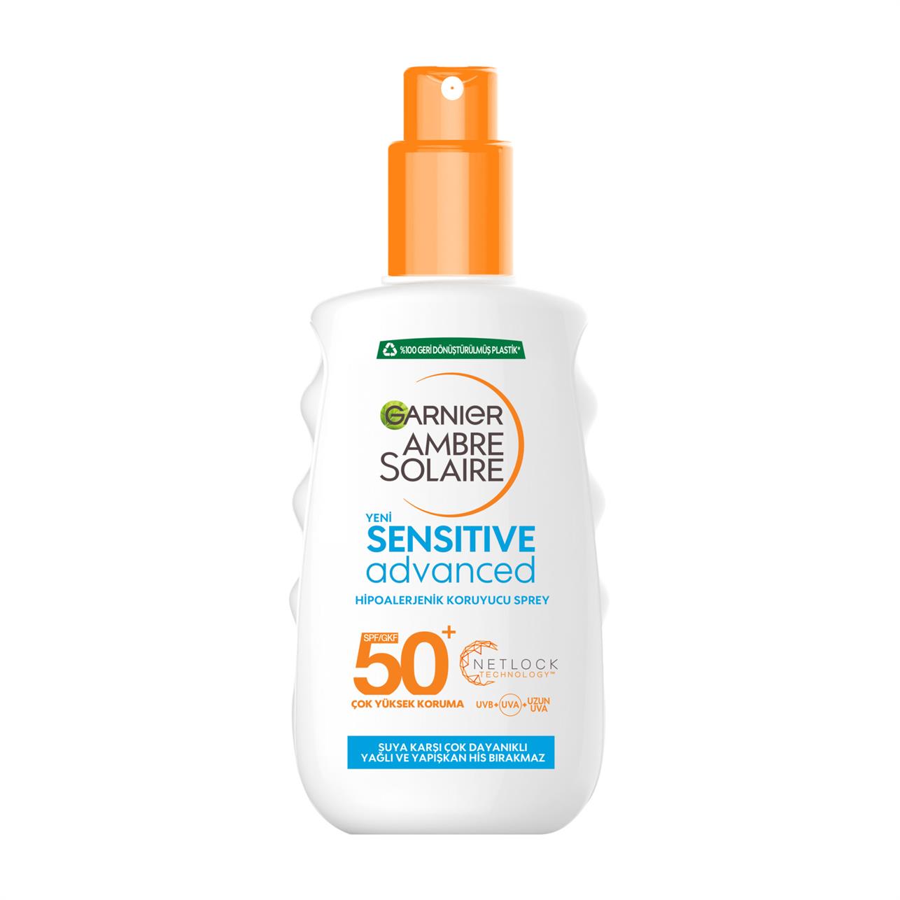 Garnier Ambre Solaire Sensitive Advanced Güneş Koruyucu Sprey SPF/GKF 50+ 200ml 