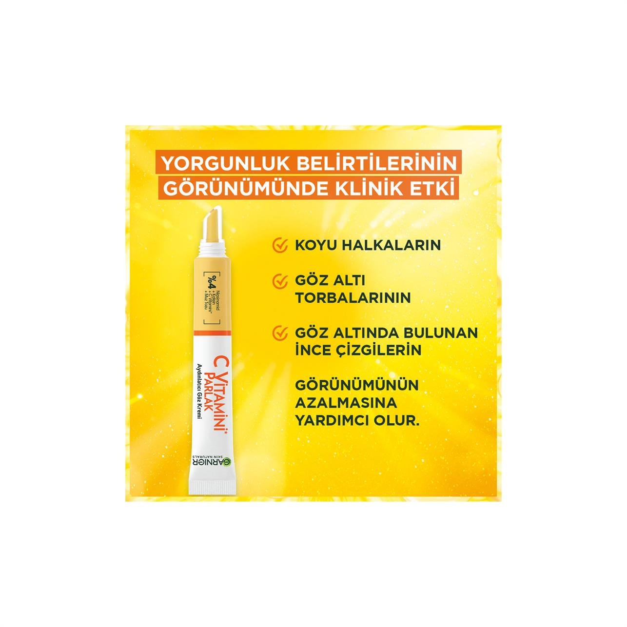 Garnier C Vitamini Parlak  Aydınlatıcı Göz Kremi 30ml
