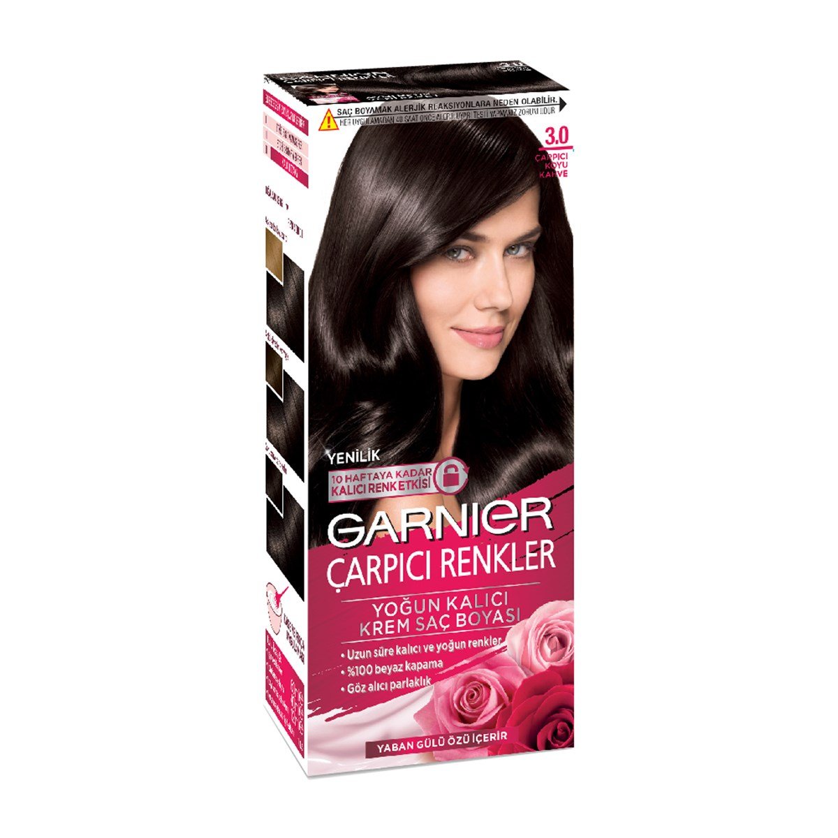 Garnier Çarpıcı Renkler Yoğun Kalıcı Krem Saç Boyası Çarpıcı Koyu Kahve 3/0