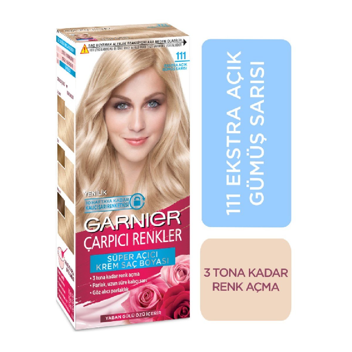 Garnier Çarpıcı Renkler Yoğun Kalıcı Krem Saç Boyası Extra Açık Gümüş Sarısı 111