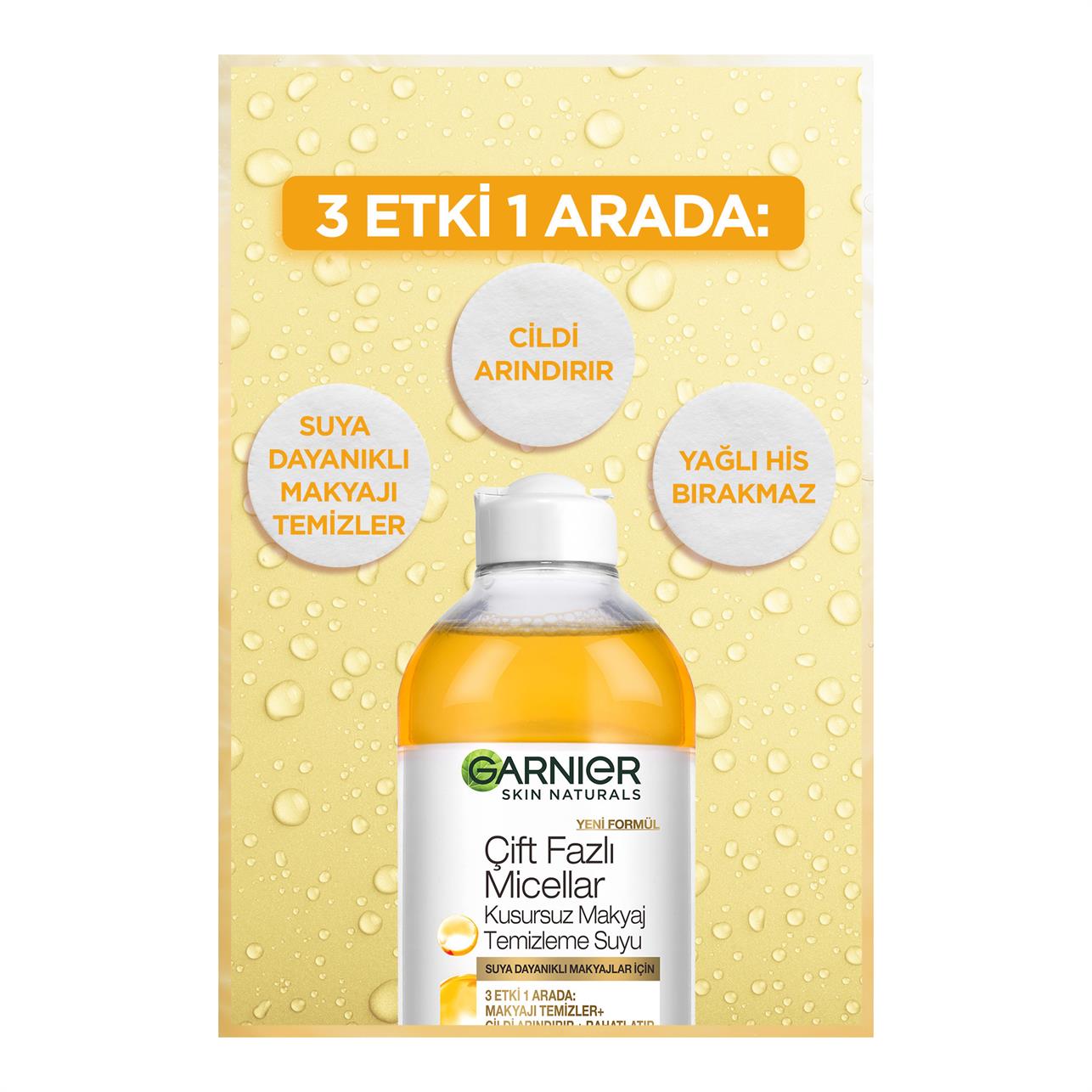 Garnier Çift Fazlı Micellar Kusursuz Makyaj Temizleme Suyu 400 Ml.