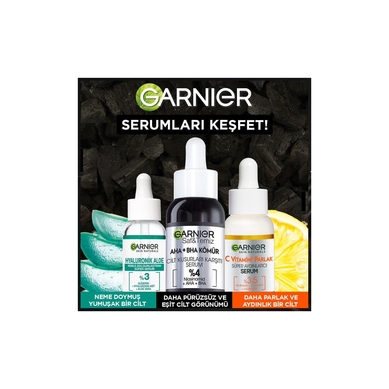 Garnier Cilt Kusurları Karşıtı  AHA+BHA Kömür Serum 30ml