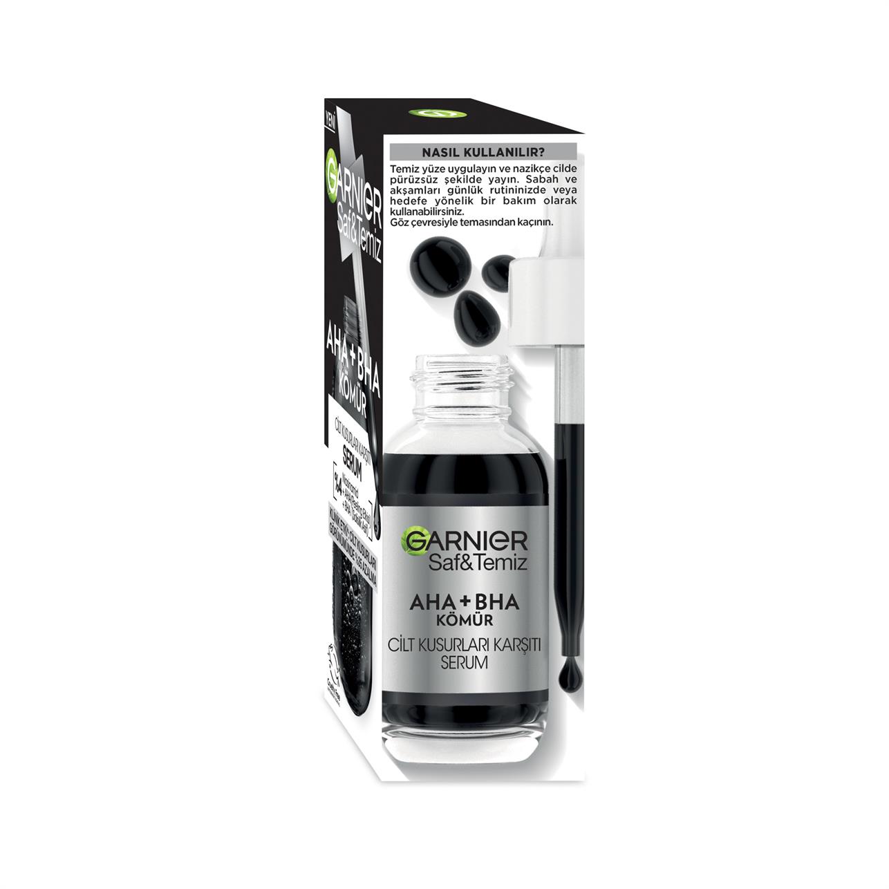 Garnier Cilt Kusurları Karşıtı  AHA+BHA Kömür Serum 30ml