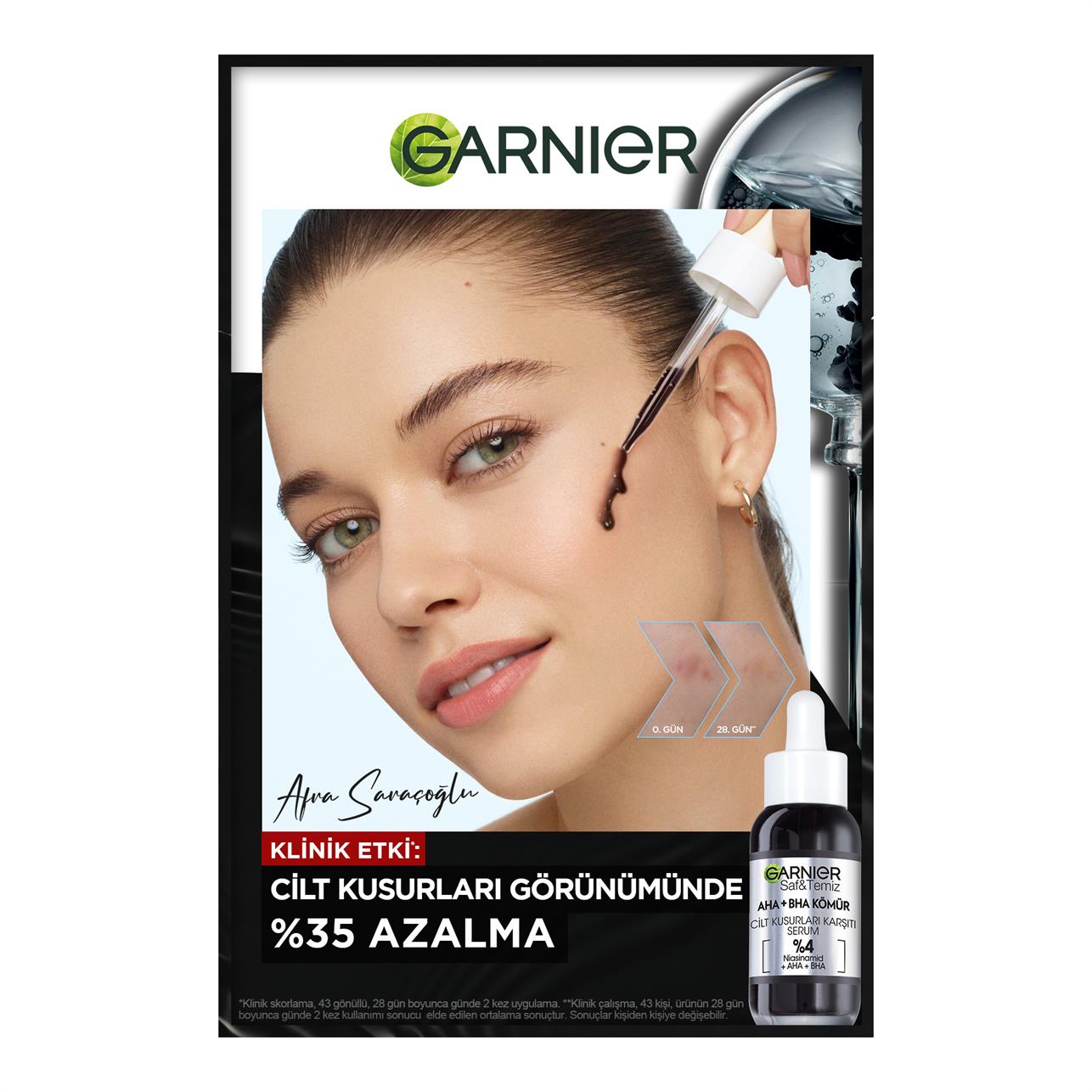 Garnier Cilt Kusurları Karşıtı  AHA+BHA Kömür Serum 30ml