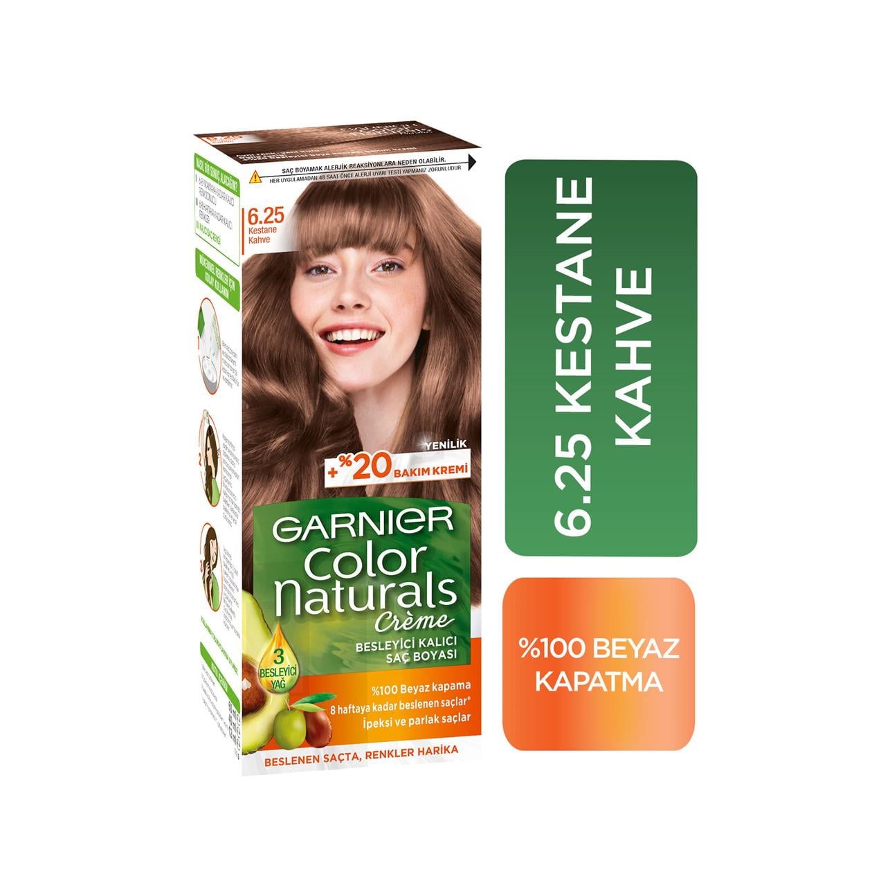 Garnier Color Naturals Creme Saç Boyası Kestane Kahve 6/25