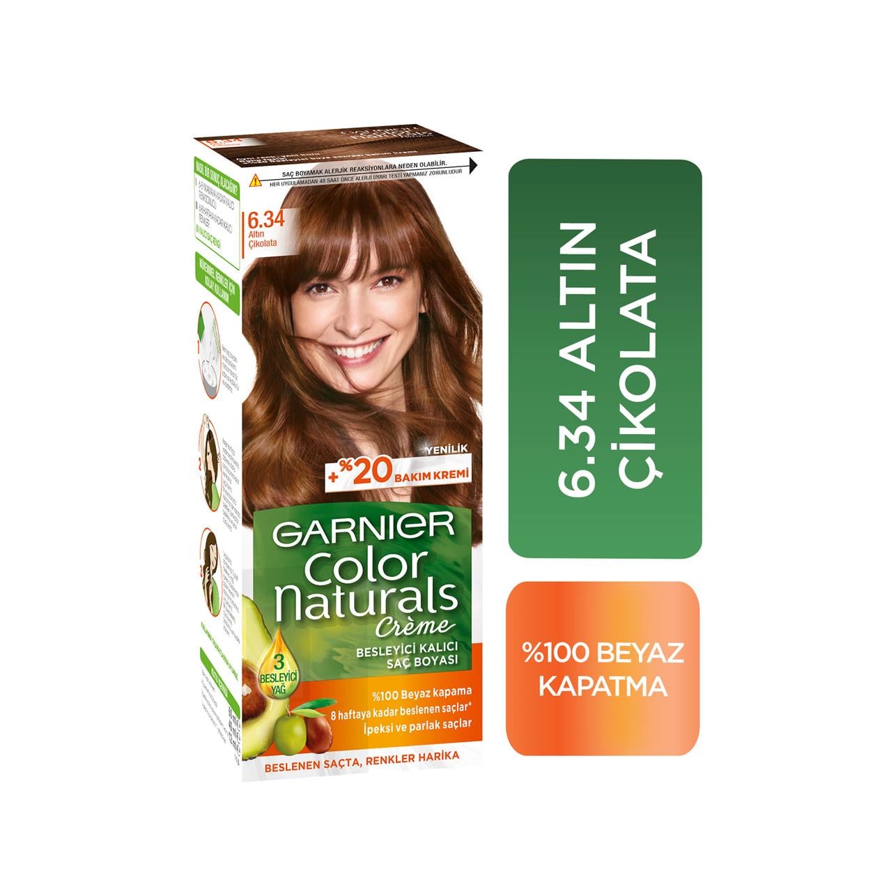 Garnier Color Naturals Creme Saç Boyası Altın Çikolata 6/34