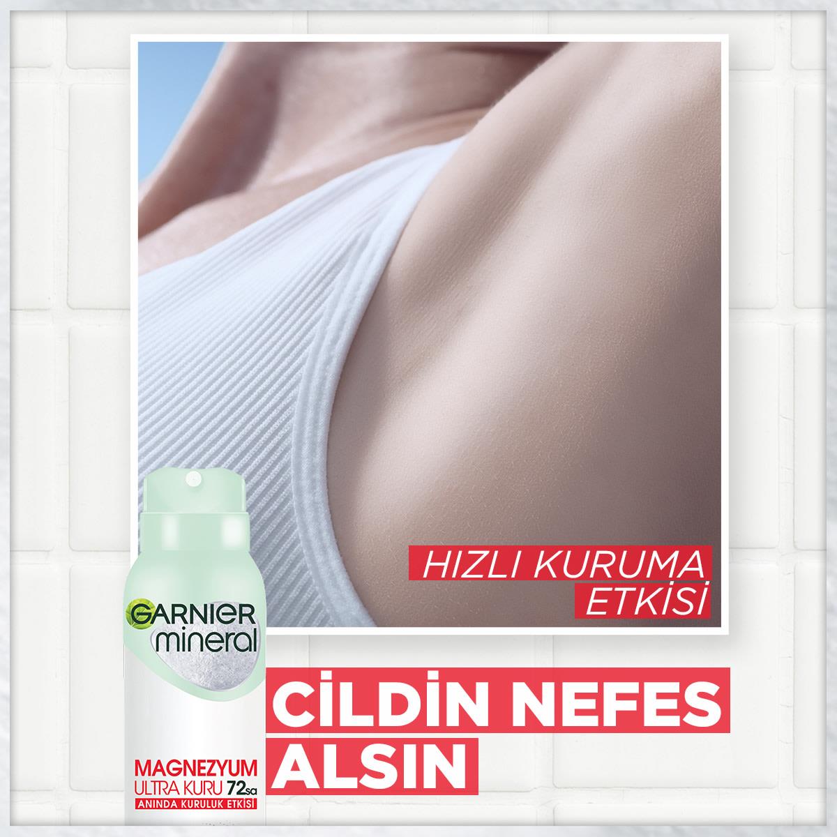 Garnier Deodorant Magnezyum Ultra Kuru Kadın 150ml 