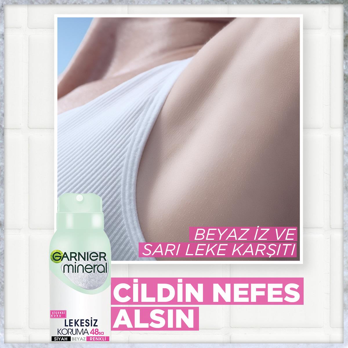 Garnier  Deodorant Mineral Lekesiz Koruma Ferah Koku Kadın150 ml