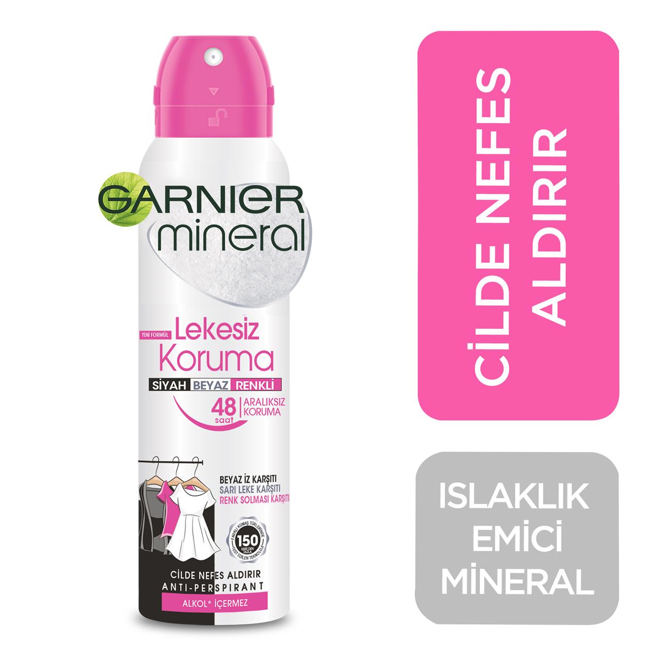 Garnier  Deodorant Mineral Lekesiz Koruma Ferah Koku Kadın150 ml