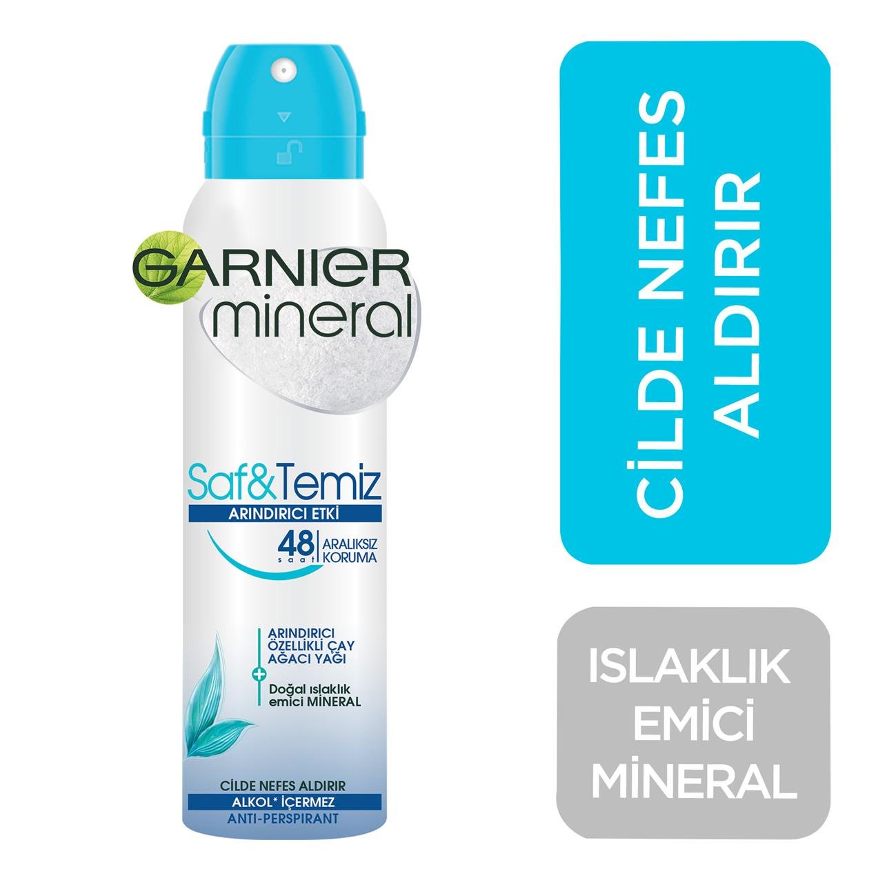 Garnier Deodorant Mineral Saf Temiz Kadın 150 Ml