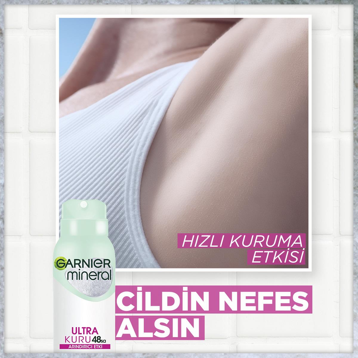 Garnier Deodorant Mineral Ultra Kuru Kadın  150 ml