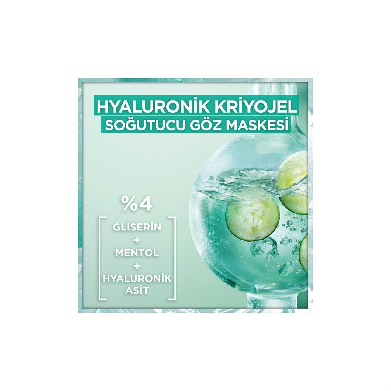 Garnier Hyaluronik Kriyo Jel Yorgunluk Karşıtı Kağıt Göz Maskesi