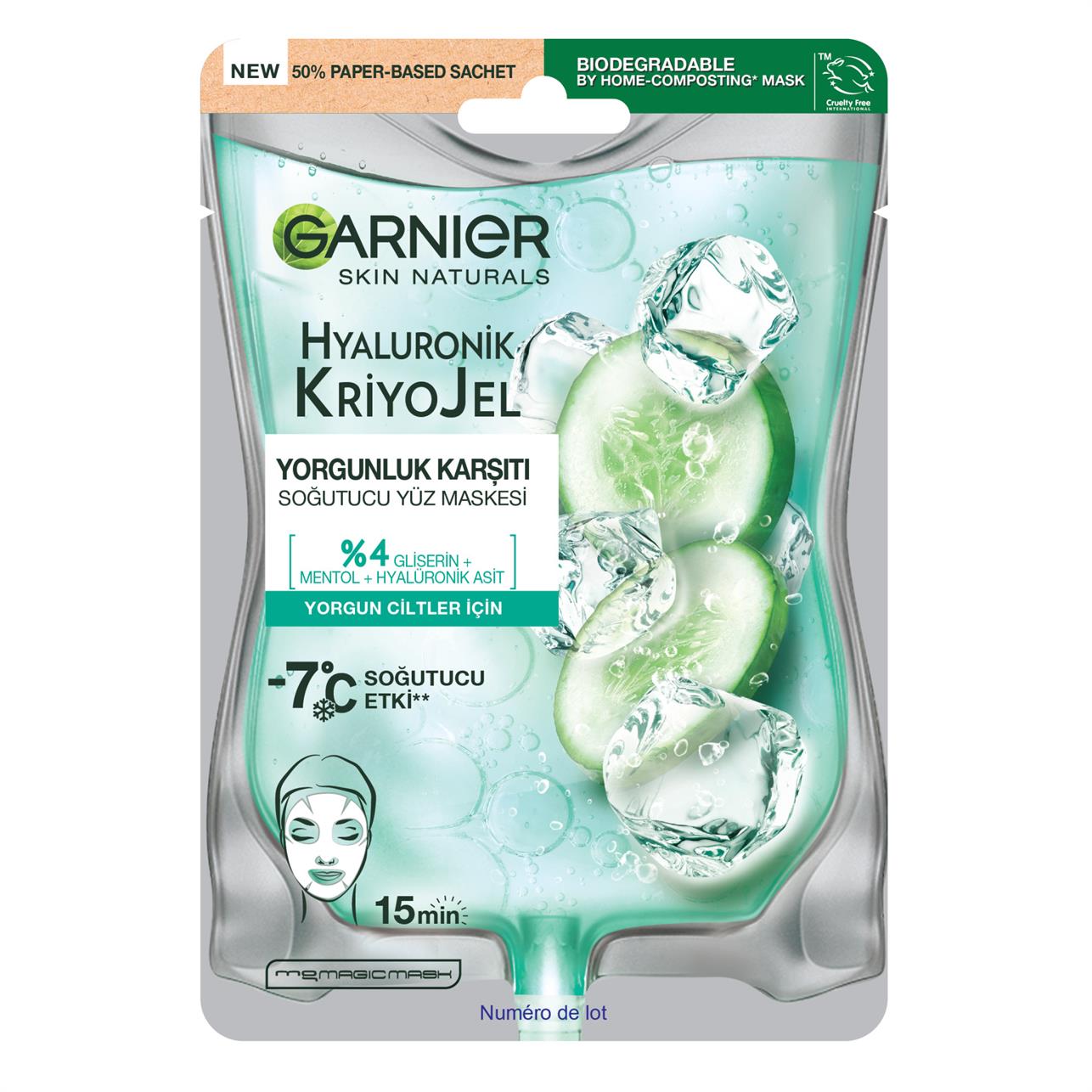 Garnier Hyaluronik Kriyo Jel Yorgunluk Karşıtı Soğutucu Yüz Maskesi