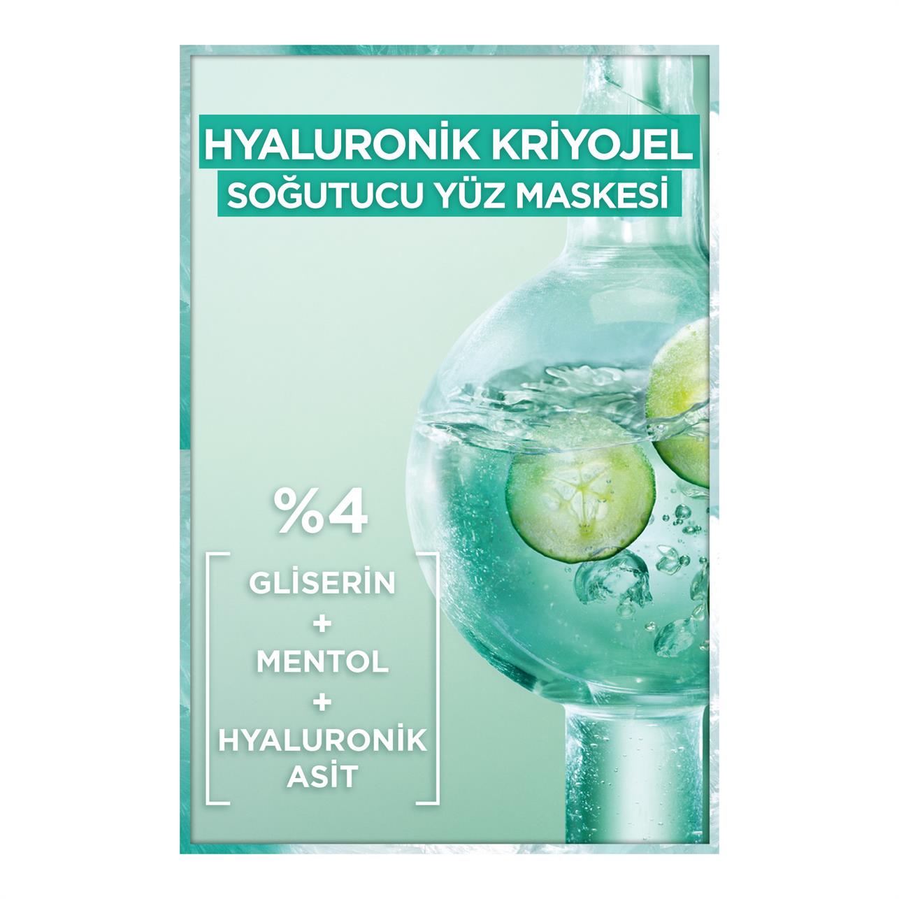 Garnier Hyaluronik Kriyo Jel Yorgunluk Karşıtı Soğutucu Yüz Maskesi