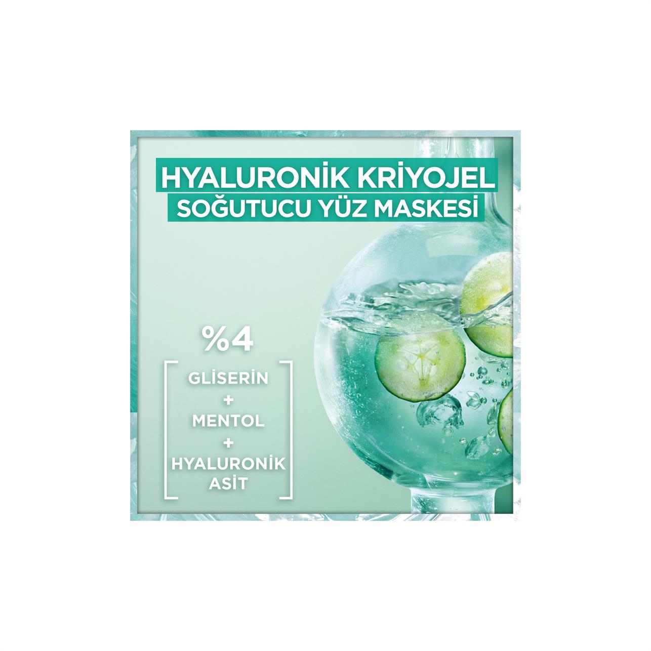 Garnier Hyaluronik Kriyo Jel Yorgunluk Karşıtı Soğutucu Yüz Maskesi