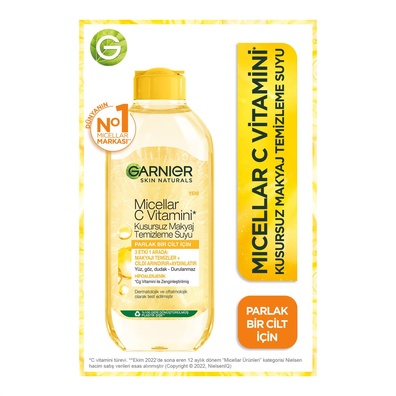 Garnier Micellar C Vitamini Kusursuz Makyaj Temizleme Suyu 400ml 