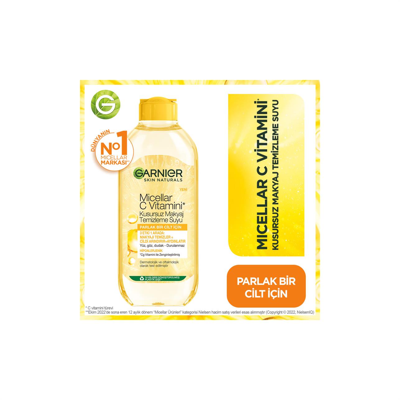 Garnier Micellar C Vitamini Kusursuz Makyaj Temizleme Suyu 400ml 