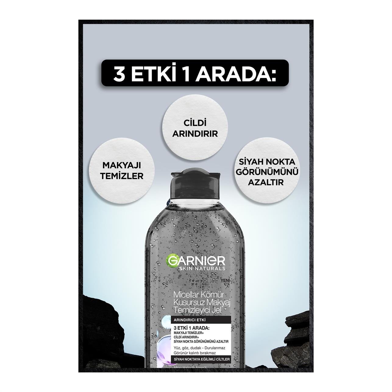 Garnier Micellar Kömür Kusursuz Makyaj Temizleme Jeli 400 ml.