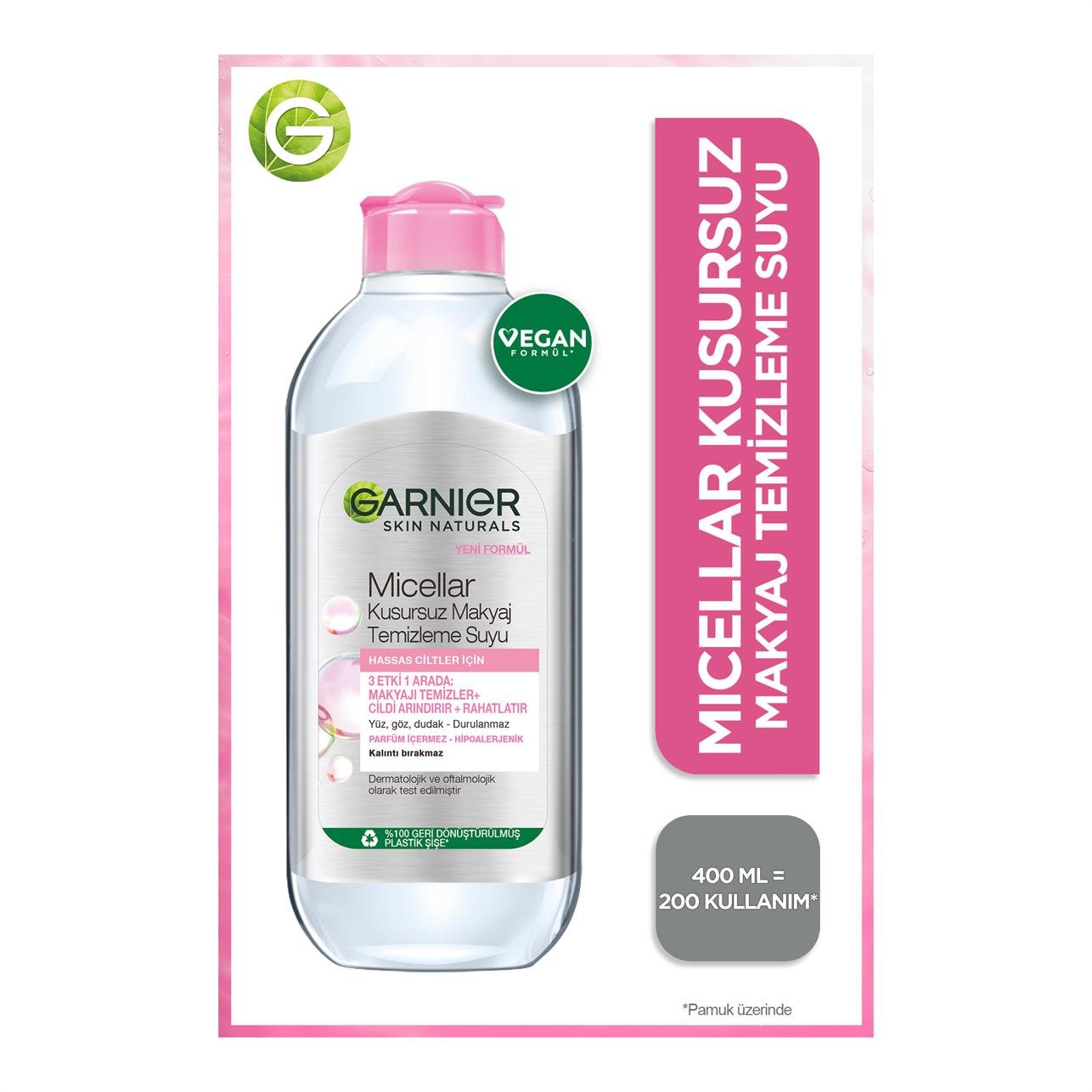 Garnier Micellar Kusursuz Makyaj Temizleme Suyu 375 ml.