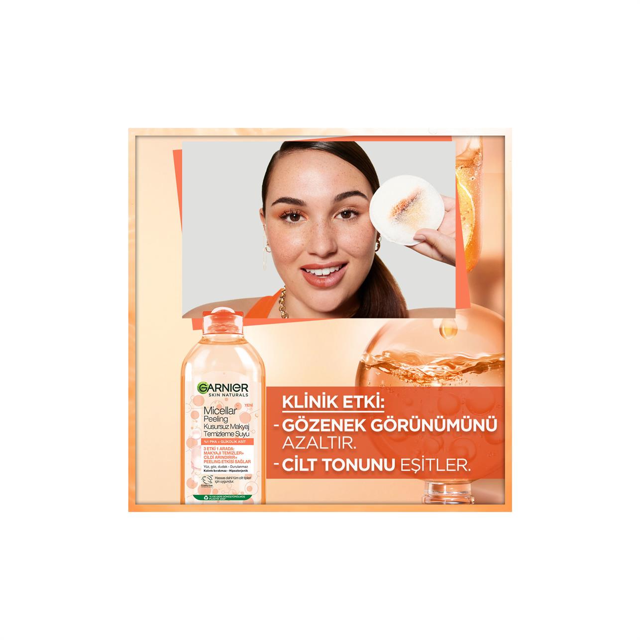 Garnier Micellar Peeling Kusursuz Makyaj Temizleme Suyu 400 ml