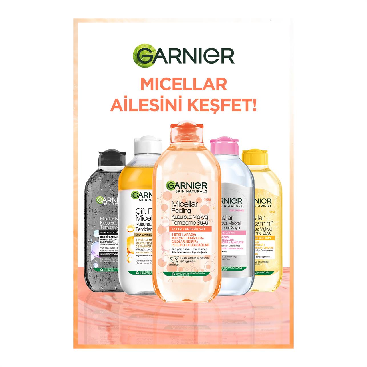 Garnier Micellar Peeling Kusursuz Makyaj Temizleme Suyu 400 ml