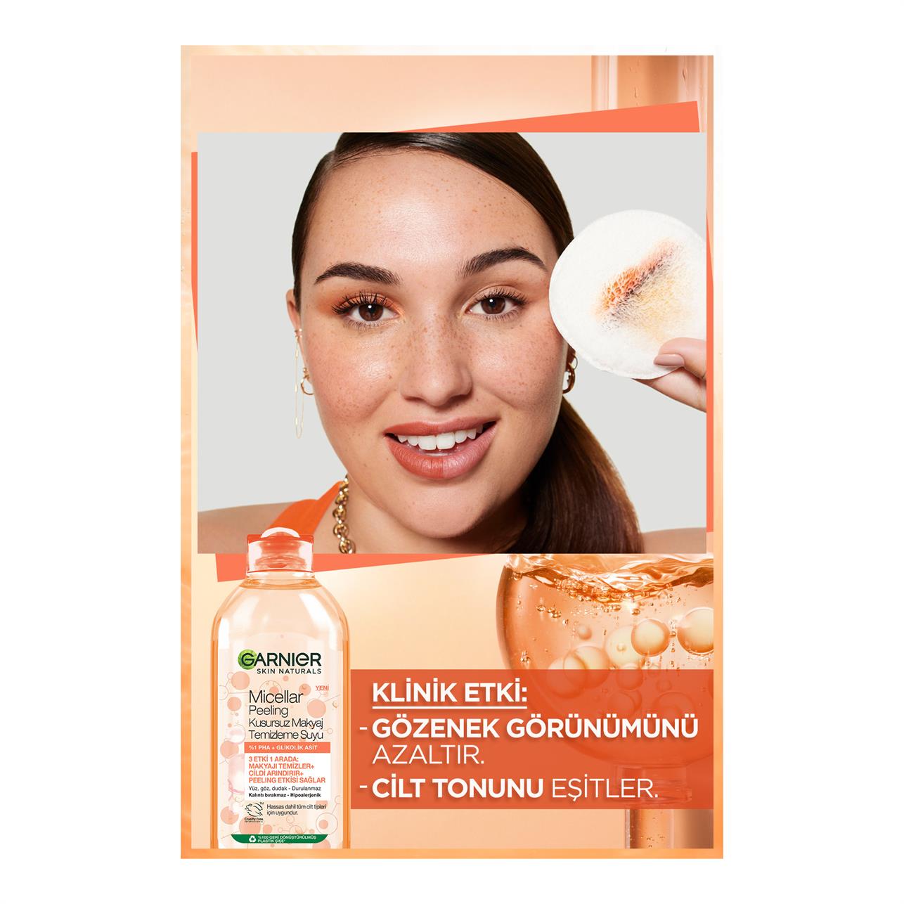 Garnier Micellar Peeling Kusursuz Makyaj Temizleme Suyu 400 ml