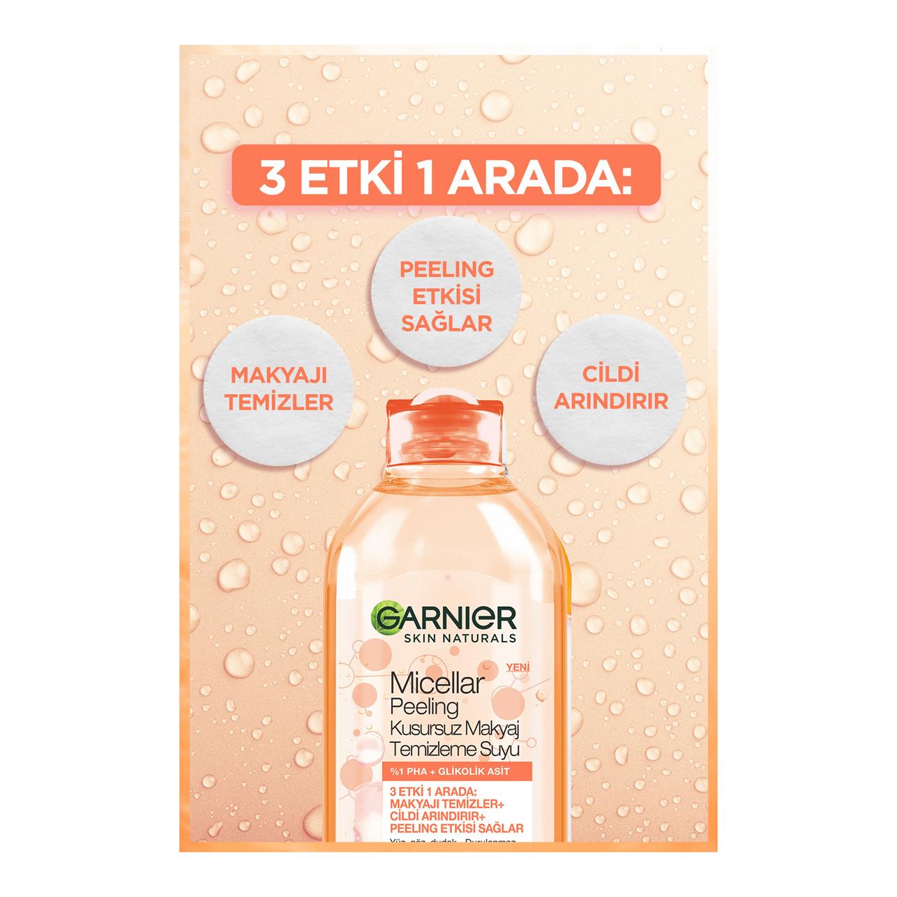 Garnier Micellar Peeling Kusursuz Makyaj Temizleme Suyu 400 ml