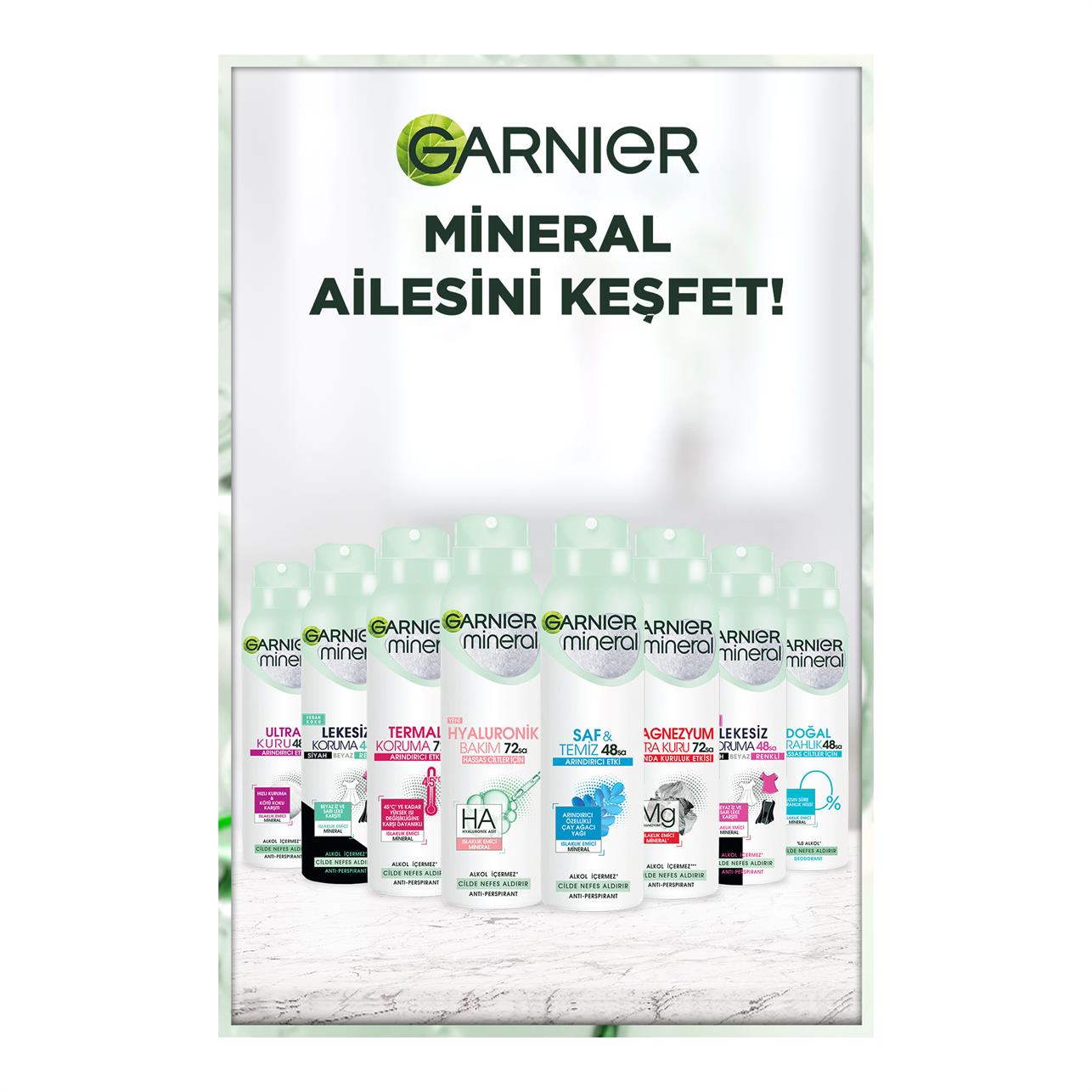 Garnier Mineral Hyaluron Bakım Deodorant Kadın 150ml