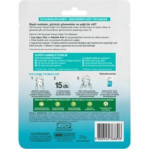 Garnier Saf & Temiz Cilt Kusurları Kaşıtı Kağıt Yüz Maskesi