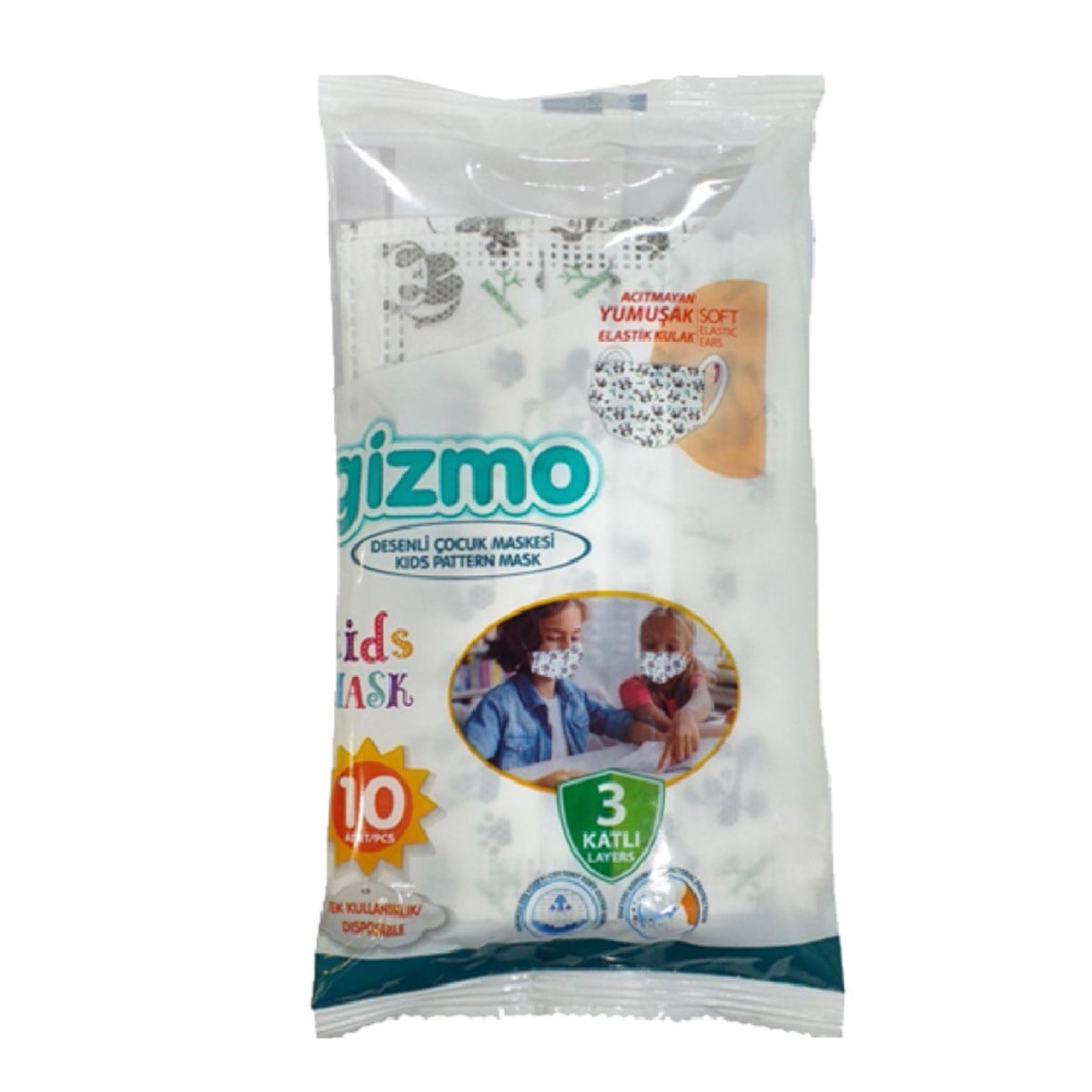 Gizmo Çocuk Maskesi 3 Katlı 10'lu