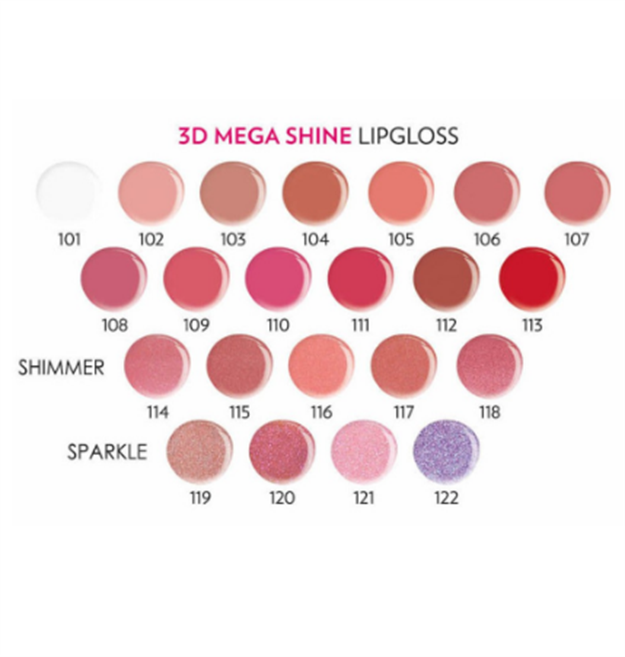 Golden Rose 3D Mega Shine Lipgloss 120