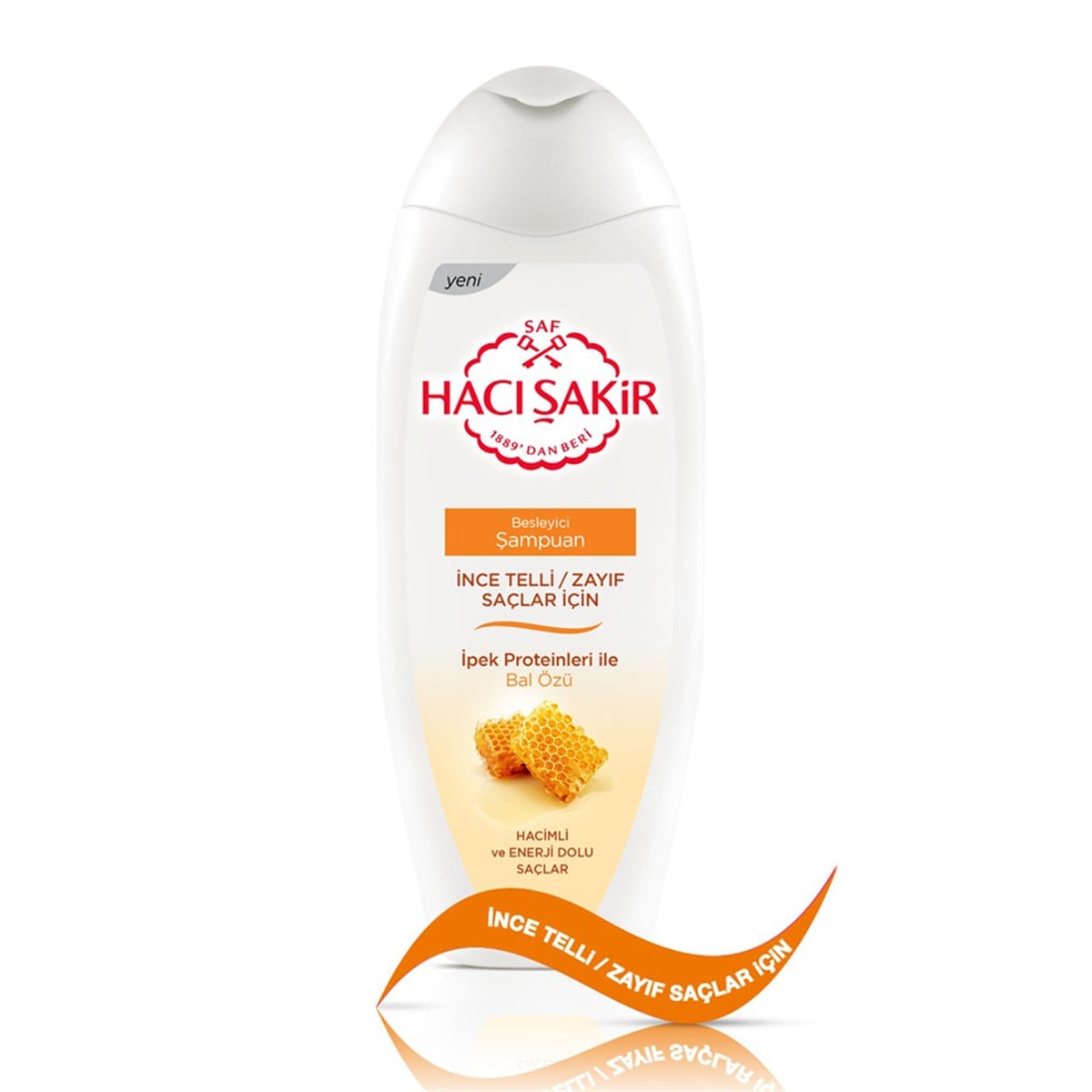 Hacı Şakir Besleyici Şampuan İnce Telli/Zayıf Saçlar İçin İpek Proteinleri İle Bal Özü 500ml