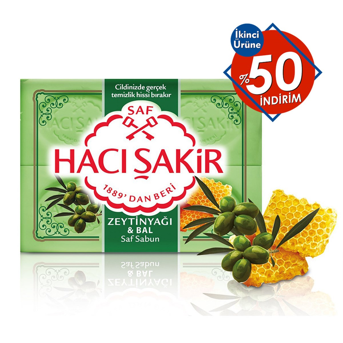 Hacı Şakir Saf Sabun Zeytinyağı&Bal 600gr