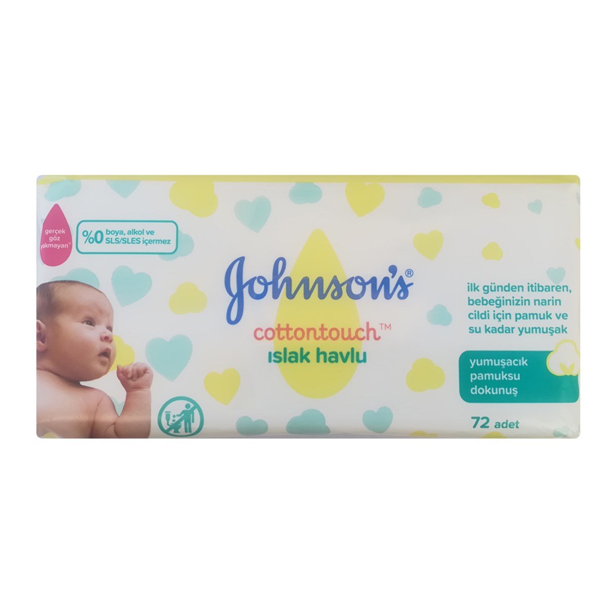 Johnson's Baby Cottontouch Ekstra Hassas Islak Havlu 72'li