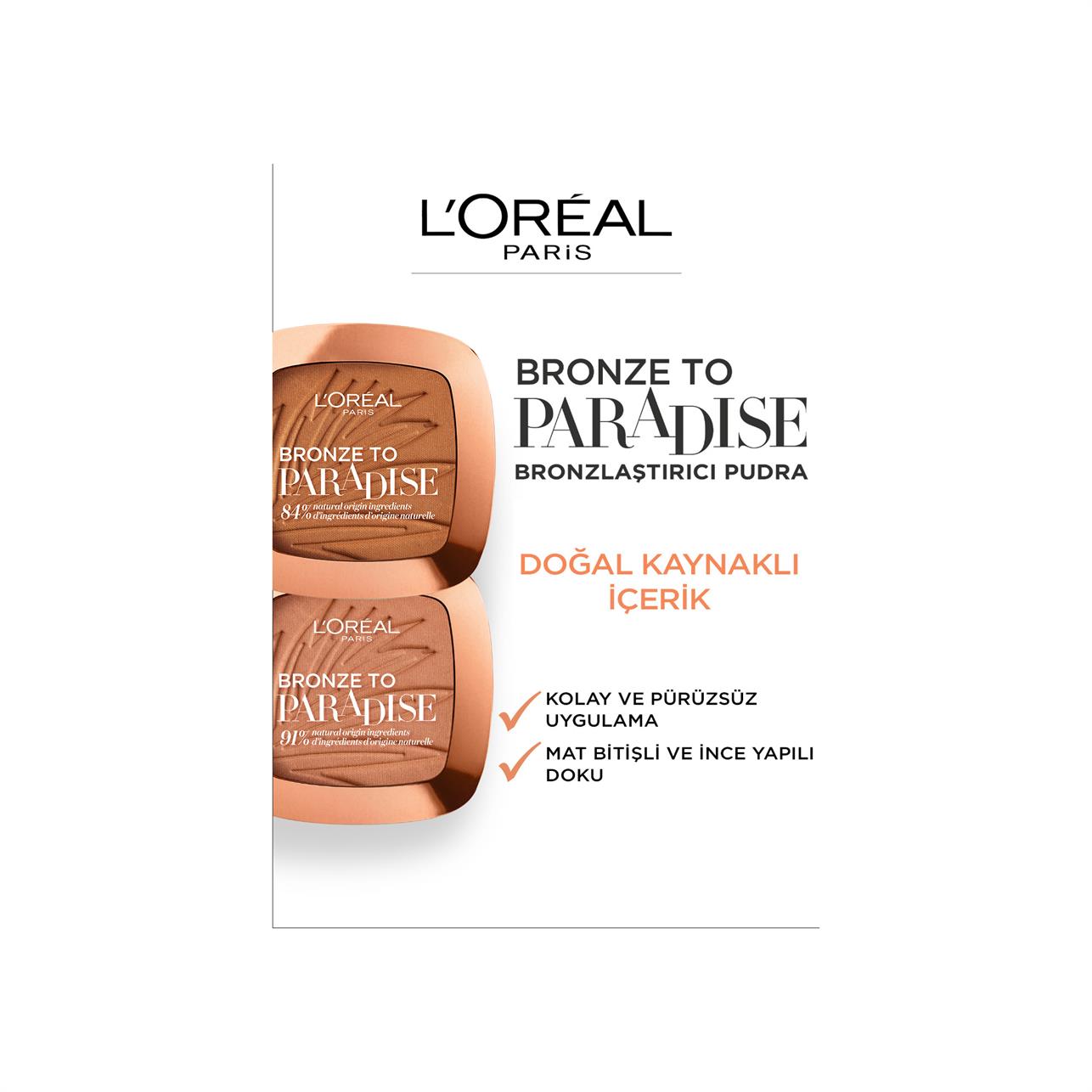 Loreal Paris Bronze To Paradise Bronzlaştırıcı Pudra 02 Baby One More Tan