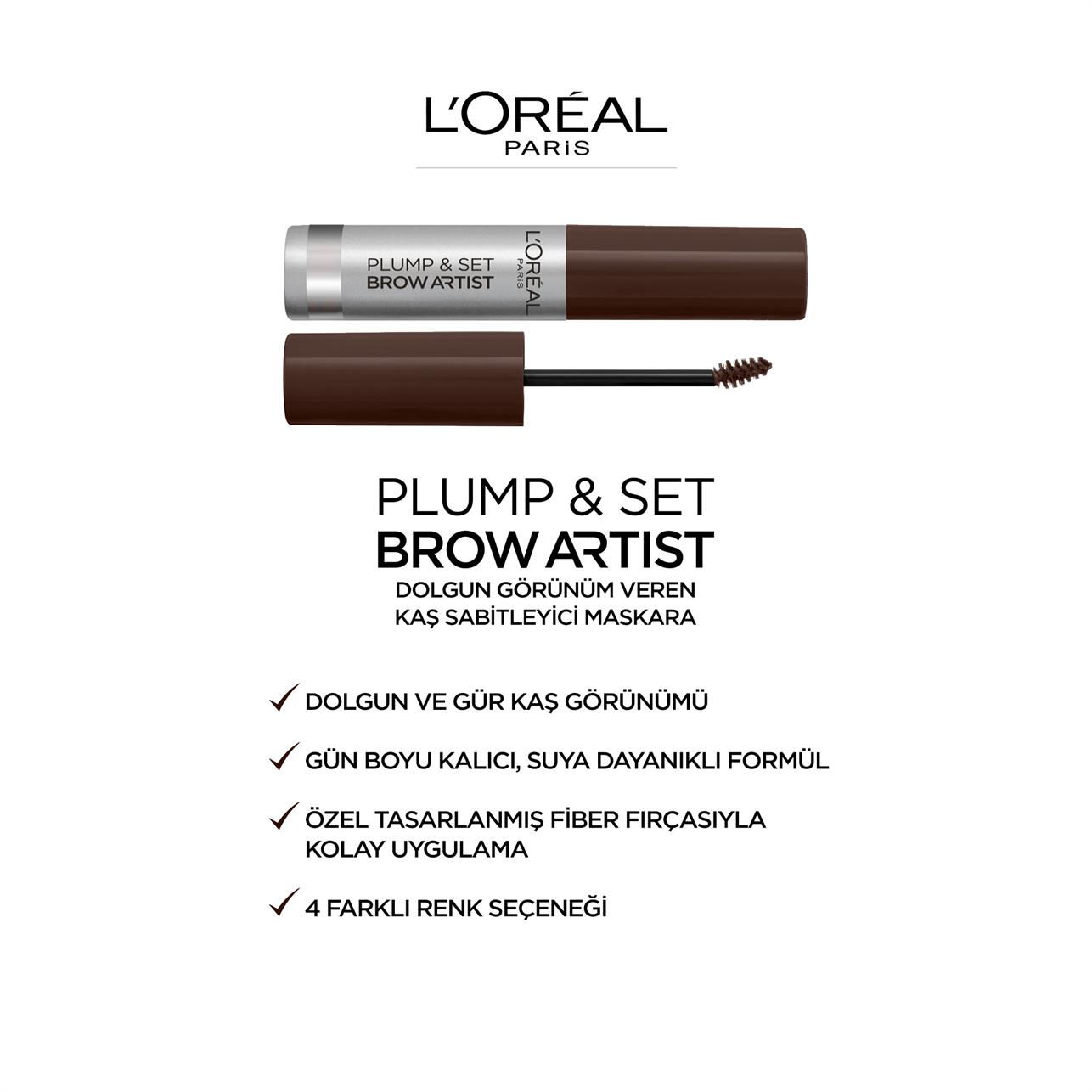 Loreal Paris Brow Artist Plump&Set Kaş Maskarası Ebony No:109