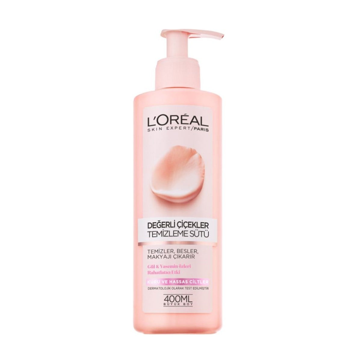 L'Oreal Paris Değerli Çiçekler Kuru ve Hassas Ciltler için Yüz Temizleme Sütü 400 ml