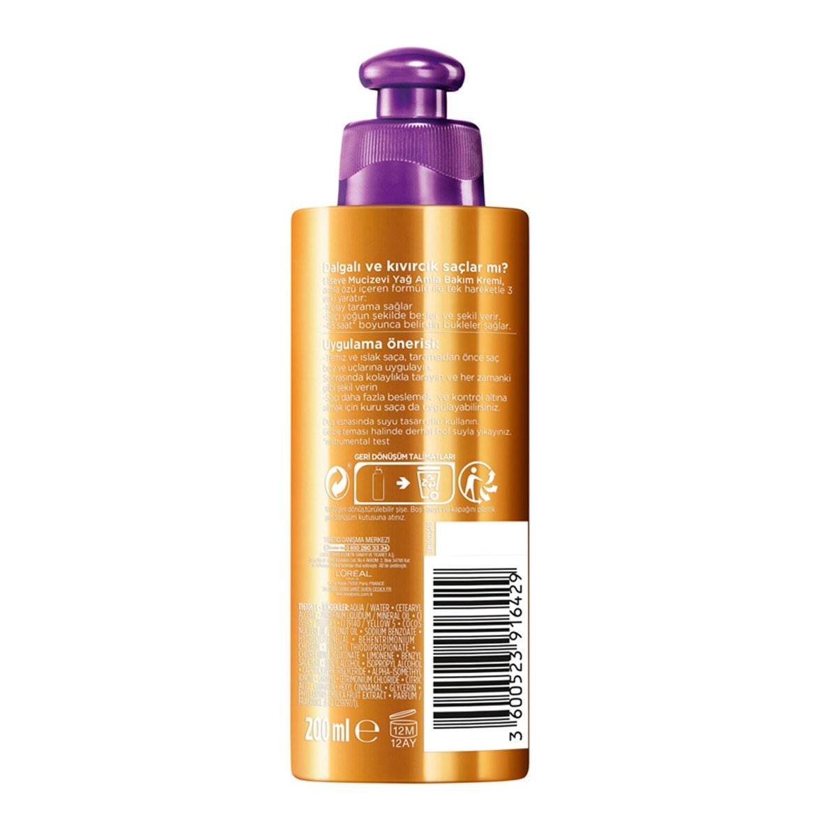 Loreal Paris Elseve Mucizevi Yağ Bukle Belirginleştirici Saç Kremi 200ml