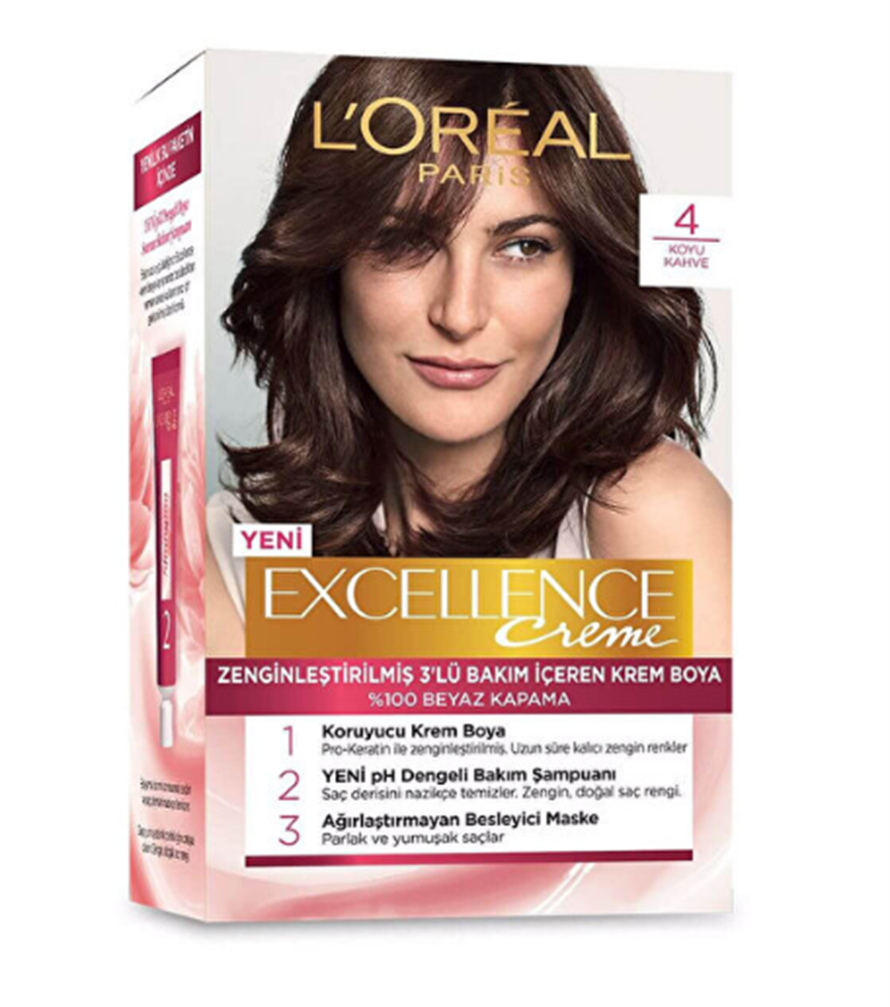 Loreal Paris Excellence Creme Set Boya Koyu Kahve 4