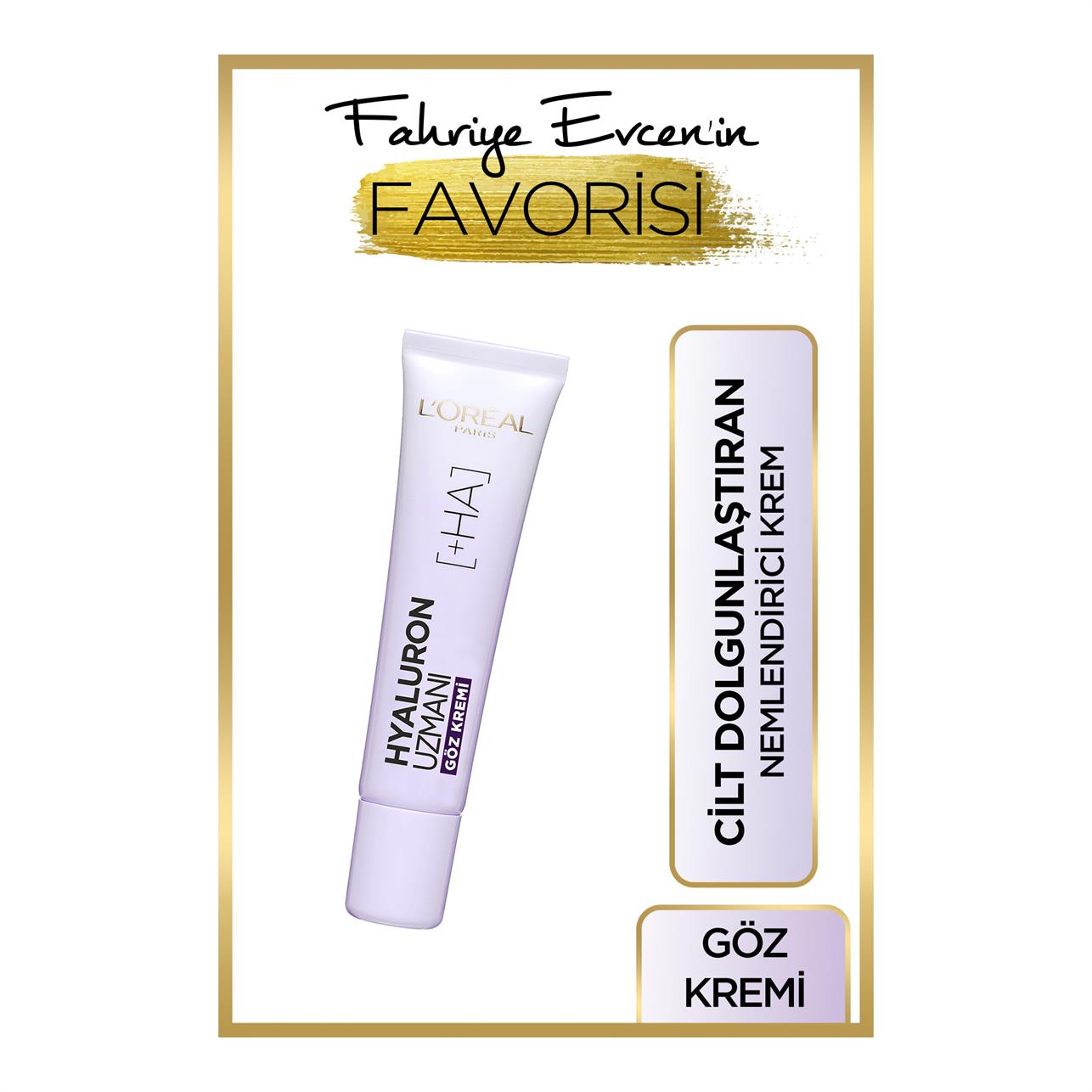 Loreal Paris Hyaluron Uzmanı Cilt Dolgunlaştıran Nemlendirici Göz Bakım Kremi 15 ml
