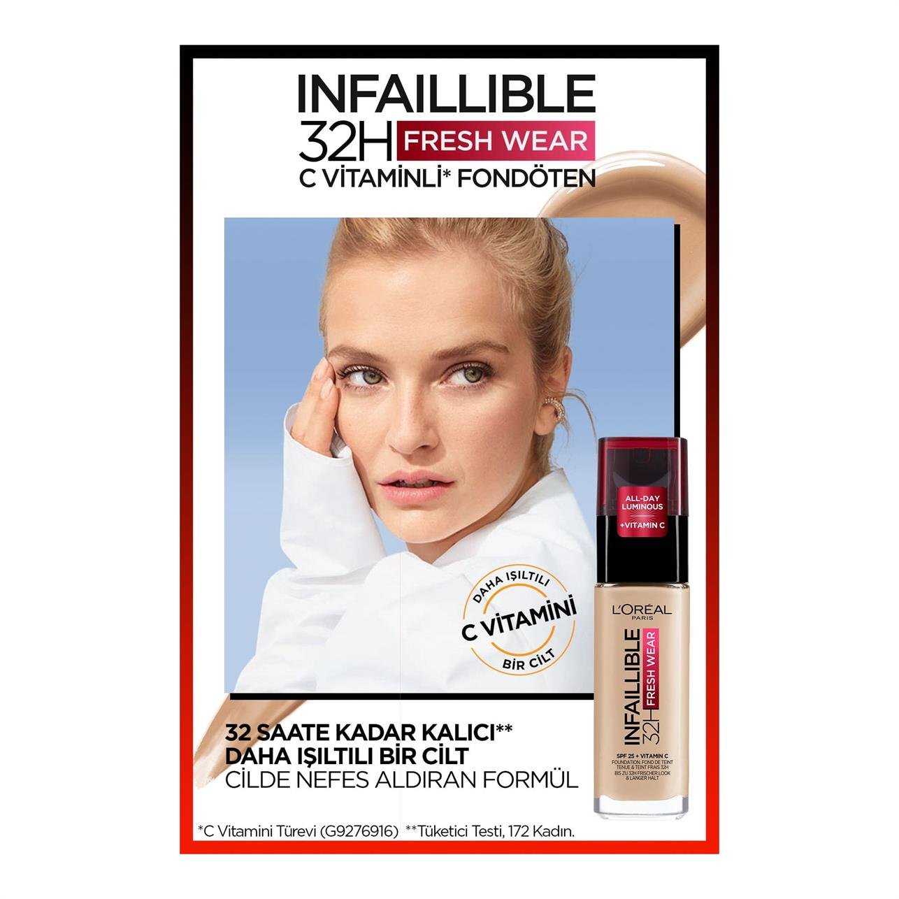 Loreal Paris Infaillible 24H Fondöten 130 Beige Peau