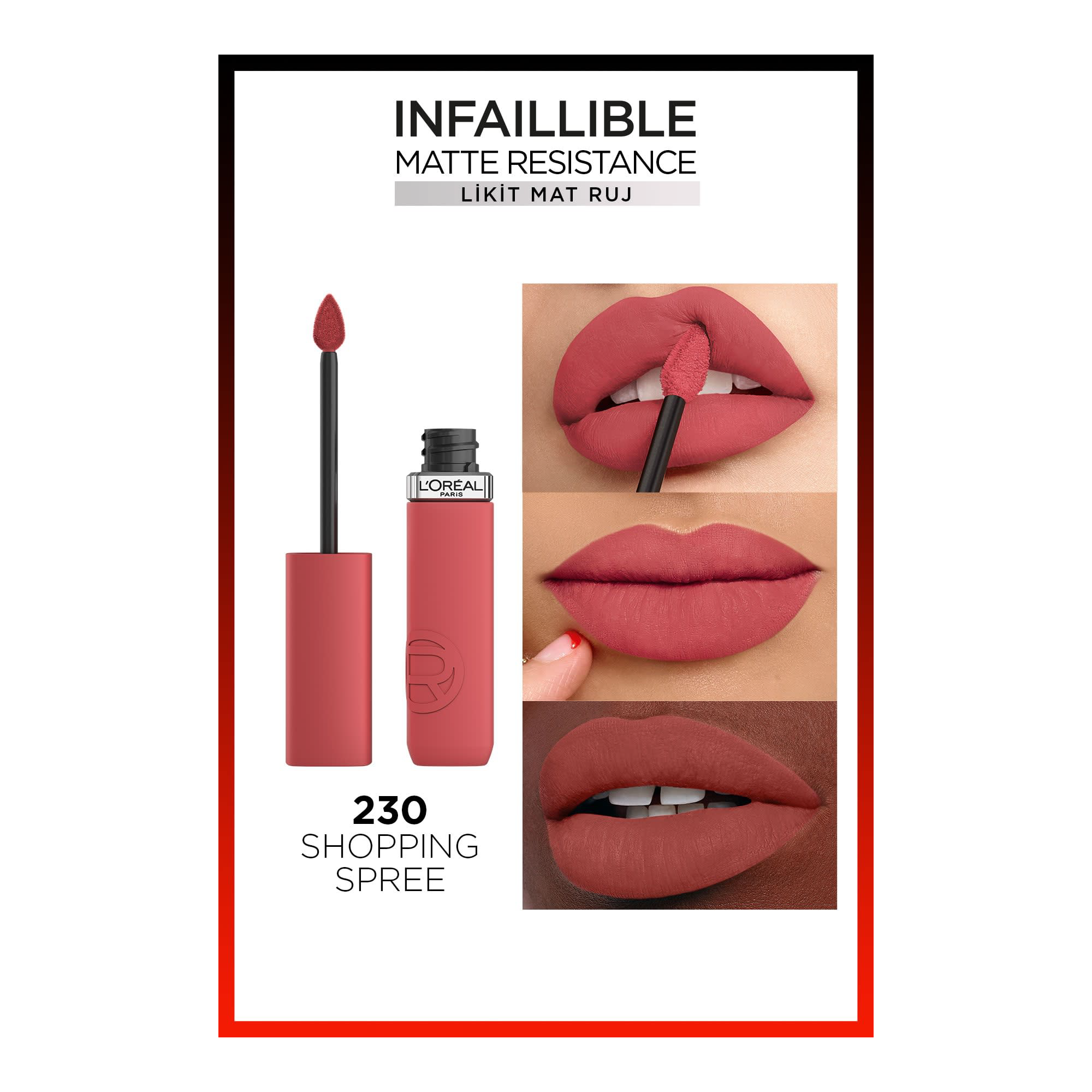 Loreal Paris Matte Resistance Likit Mat Ruj 230 Shopping Spree