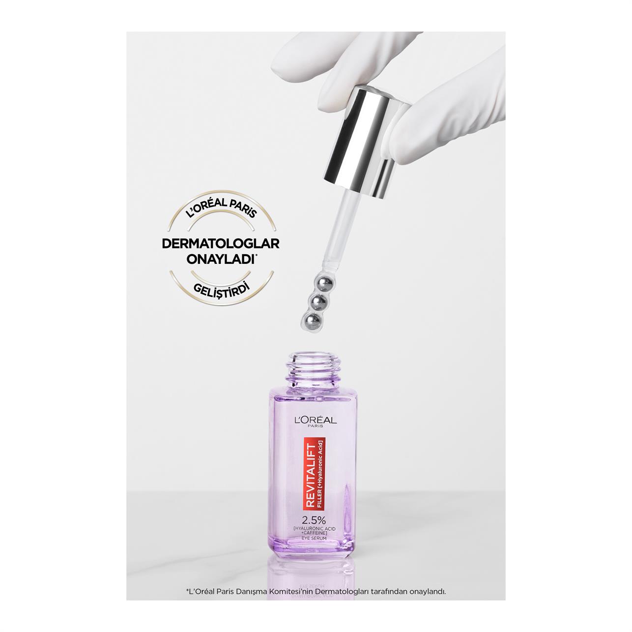 Loreal Paris Revitalift Filler Saf Hyaluronik Asit+ Kafein Kırışıklık Karşıtı Göz Serumu 20ml