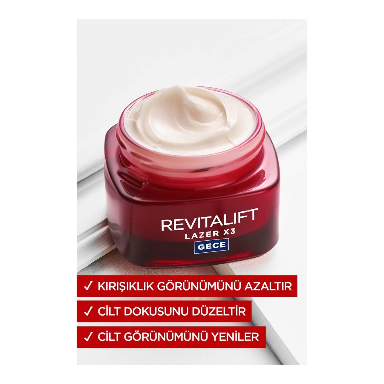 Loreal Paris Revitalift Lazer x3 Yaşlanma Karşıtı Gece Kremi 50 Ml.