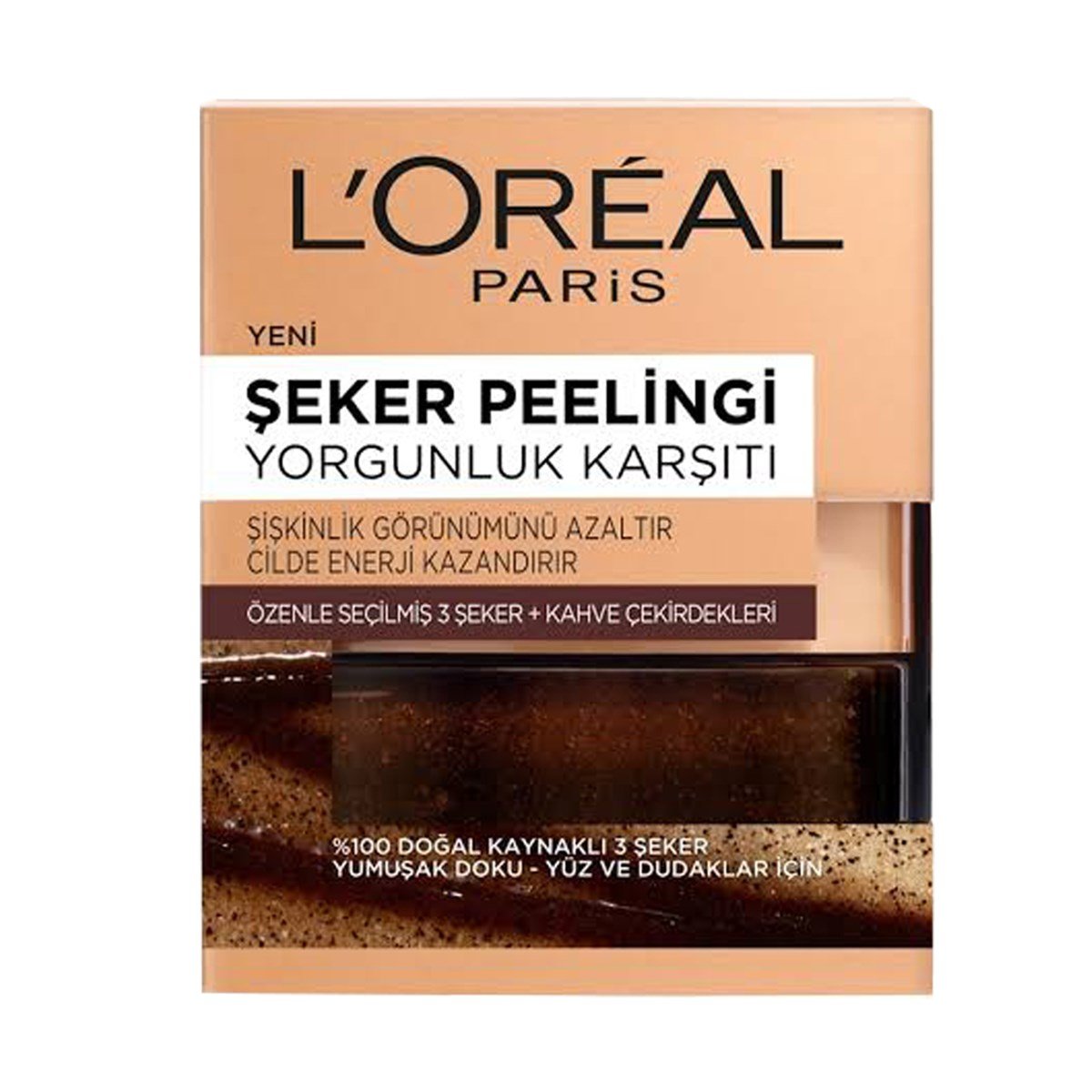 Loreal Paris Şeker Peelingi Yorgunluk Karşıtı Kahverengi 50ml