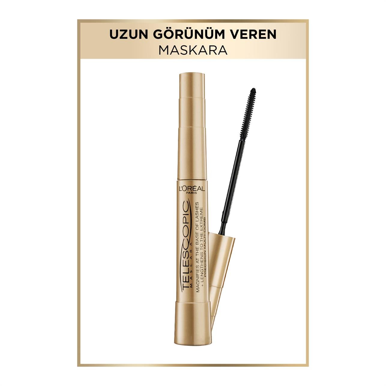 Loreal Paris Telescopic Gold Uzun Görünüm Maskara Siyah