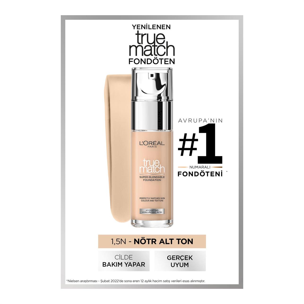 Loreal Paris True Match Fondöten1.5.N Linen