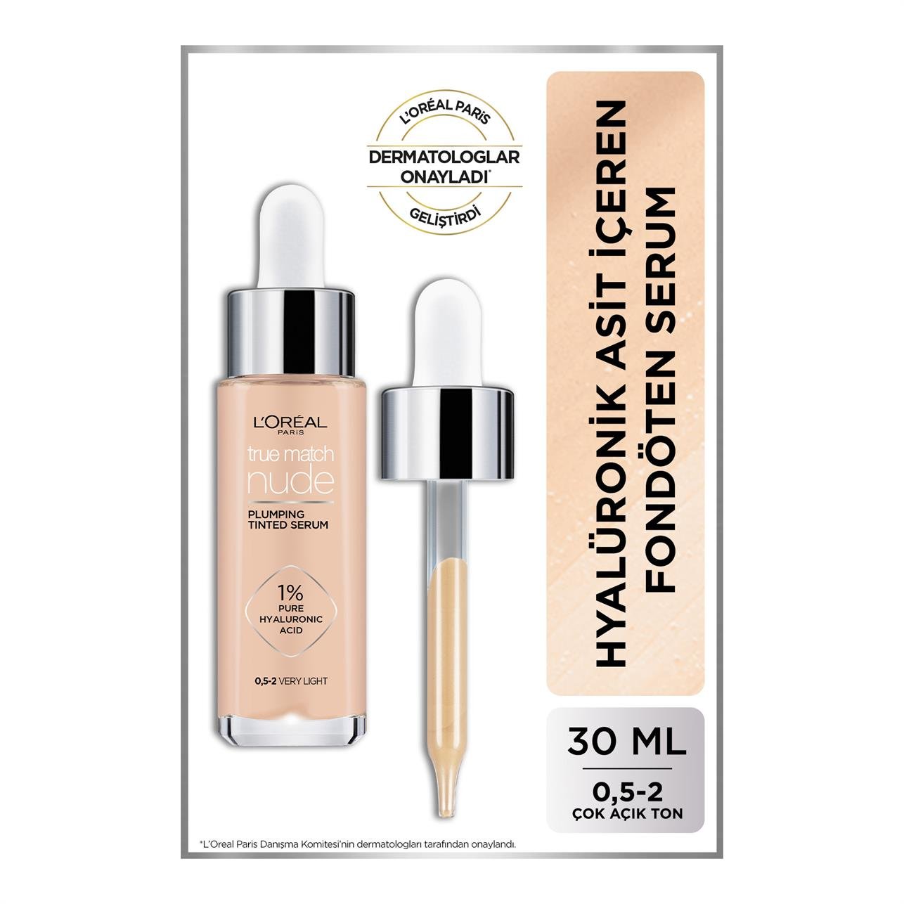 Loreal Paris True Match Nude Serum Fondöten No:0.5-2 Very Light