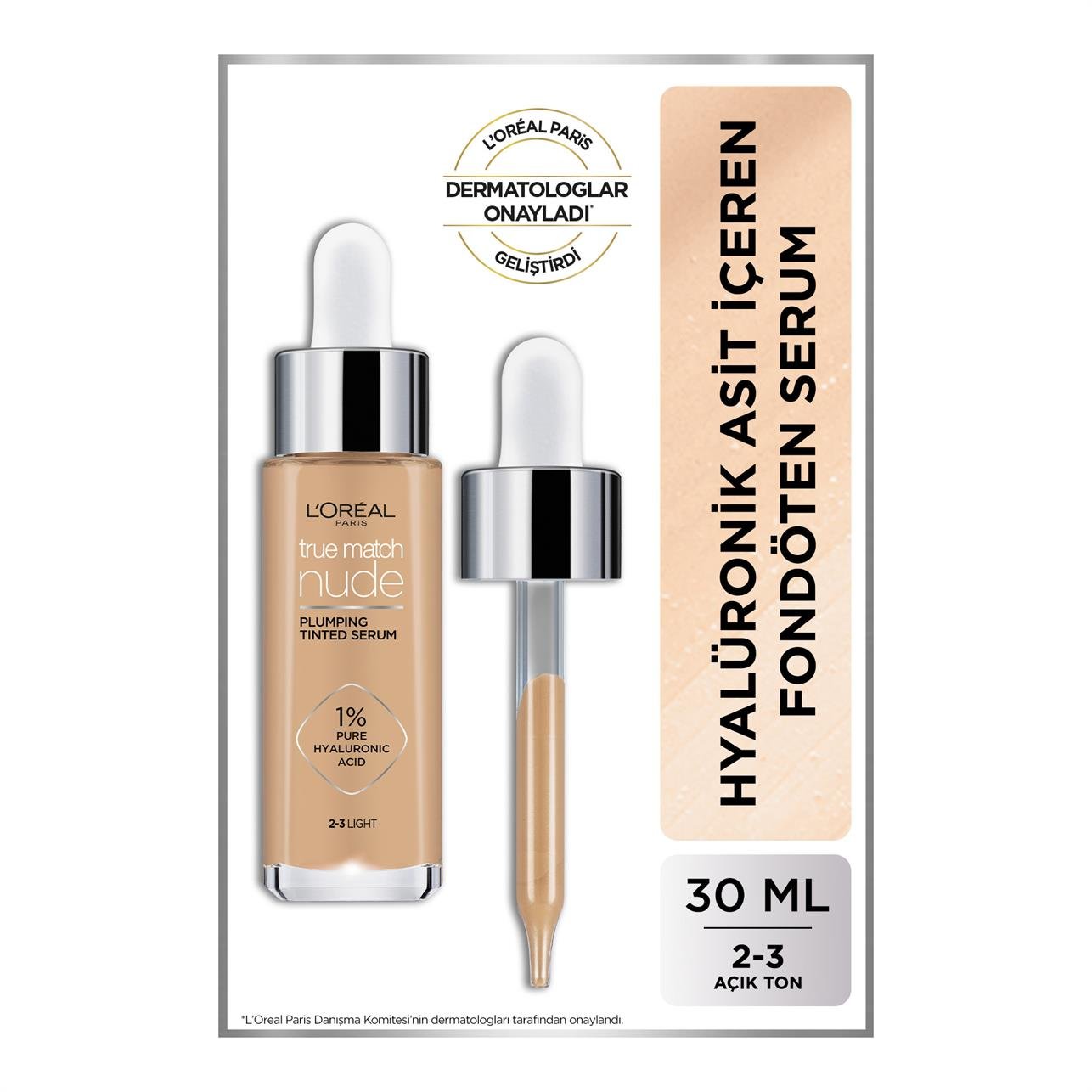 Loreal Paris True Match Nude Serum Fondöten No: 2-3 Light