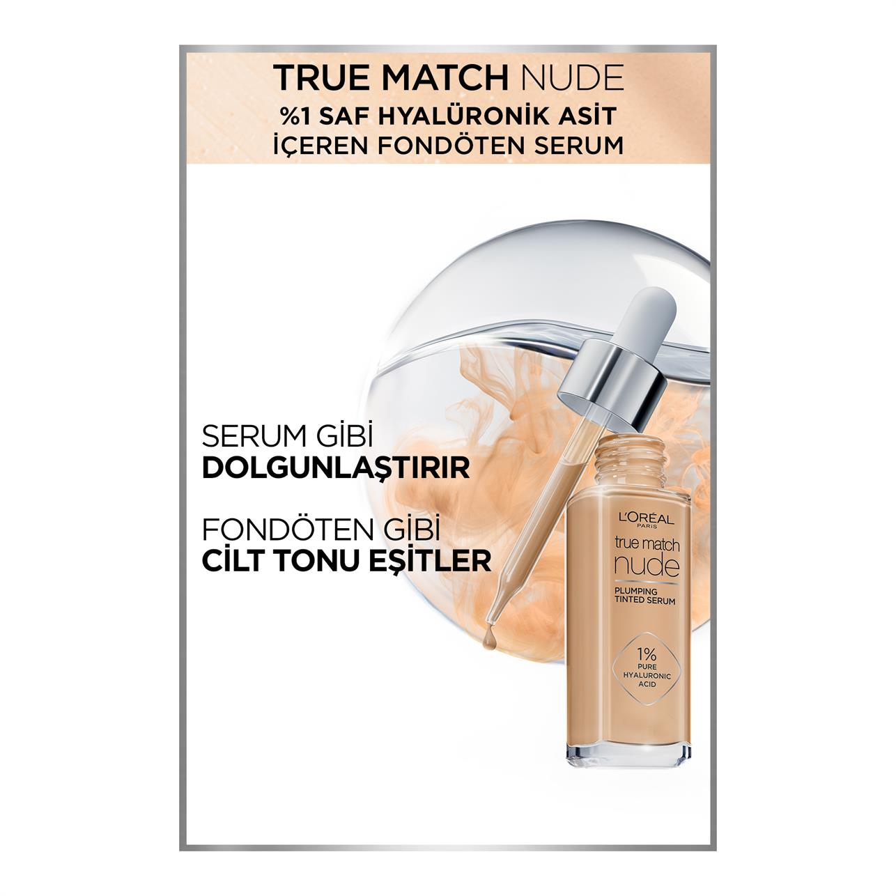 Loreal Paris True Match Nude Serum Fondöten No: 2-3 Light
